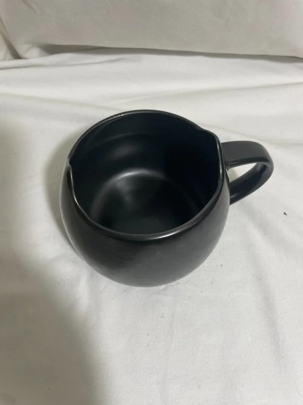 Cat Lady Box Black Ceramic Cat Ear Mug Floral Damask Coffee Cup 4”